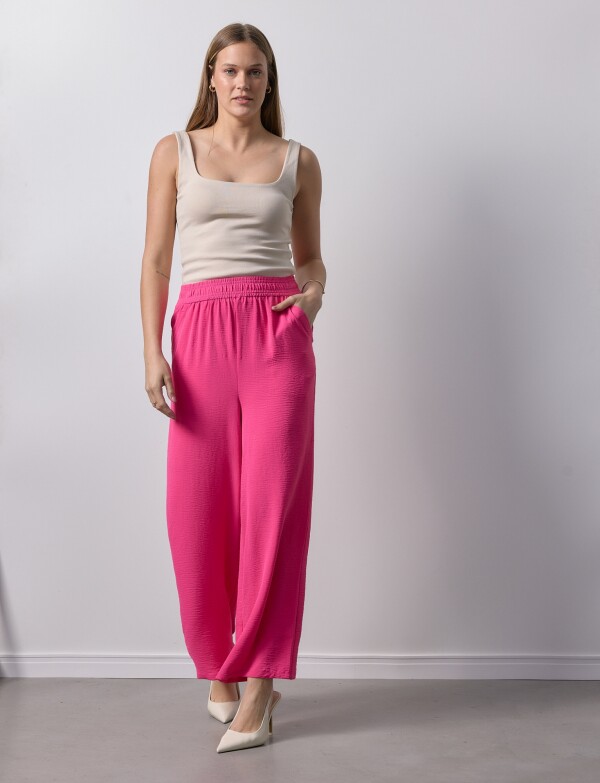 Pantalon Wide Leg Solid FUCSIA