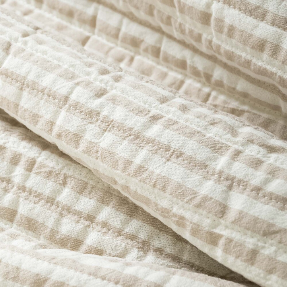 SET CUBRECAMA 1 PLAZA ALGODON COTTON STRIPE