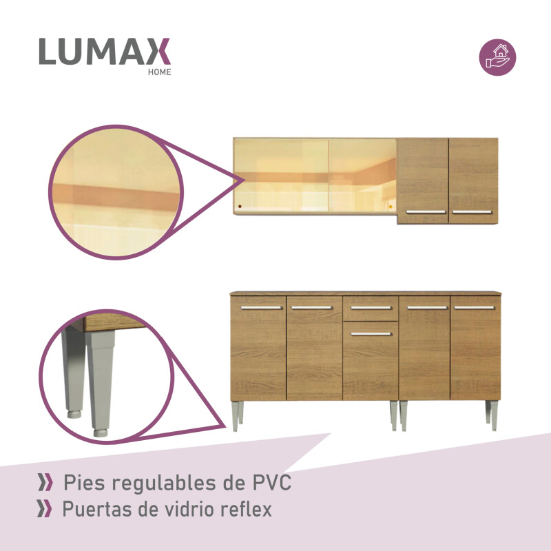 Mueble de cocina completo 169cm rústico Rustico