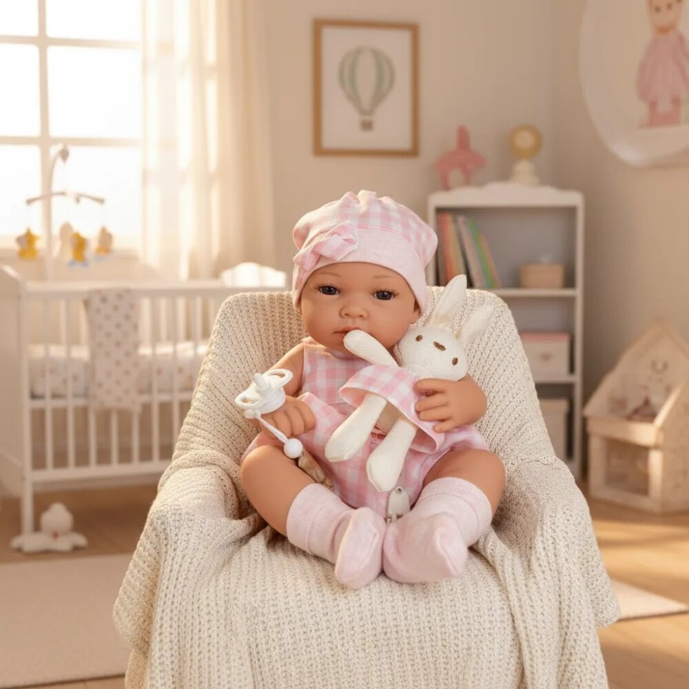 Muñeca OLIVE con accesorios rosa NEWBORN Muñeca OLIVE con accesorios rosa NEWBORN