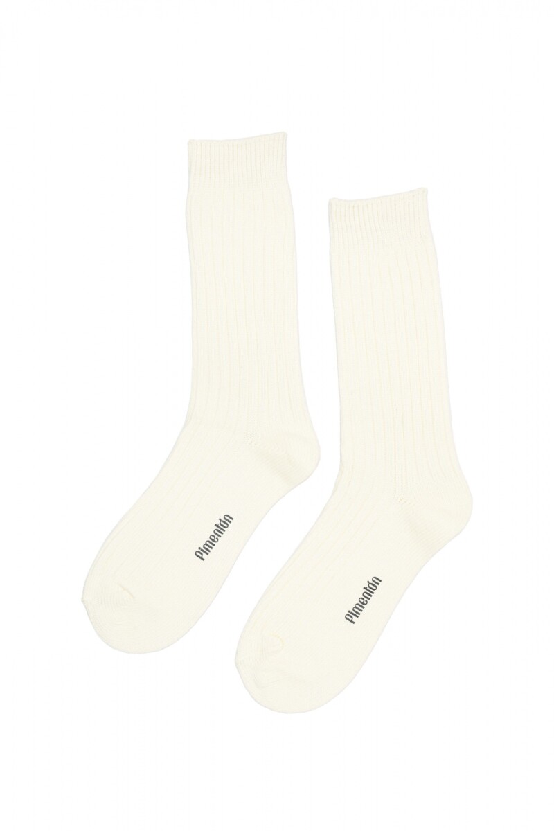 Media Larga Rib - Blanco 