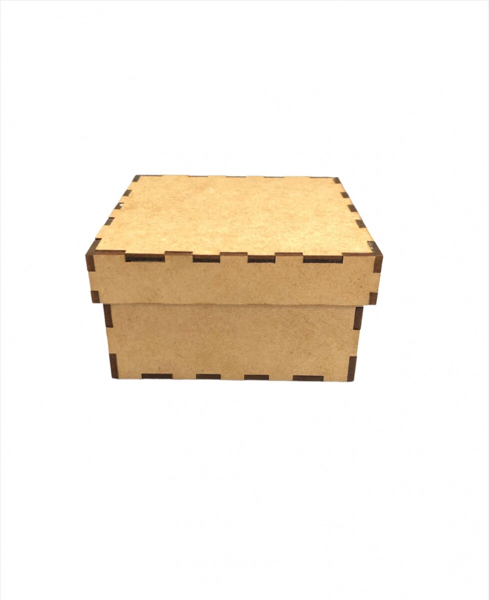 Caja con Tapa 10x10x5 cm en MDF 