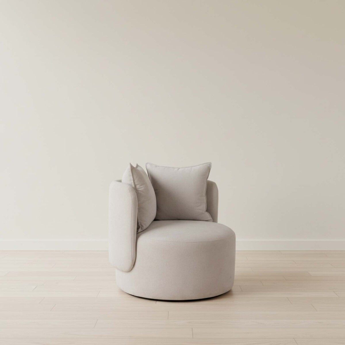 BUTACA - 1 CUERPO TELA NATURAL-BEIGE LUNA NATURAL 