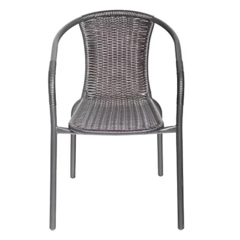 Juego De Jardín Sillas De Ratan Mesa De Vidrio Estructura Marrón Oscuro Juego De Jardín Sillas De Ratan Mesa De Vidrio Estructura Marrón Oscuro