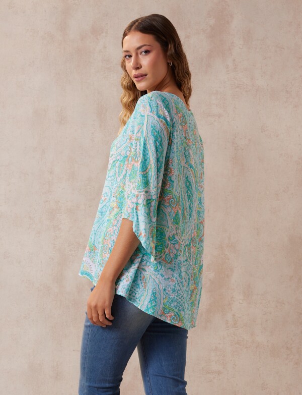 Blusa Gasa VERDE/MULTI