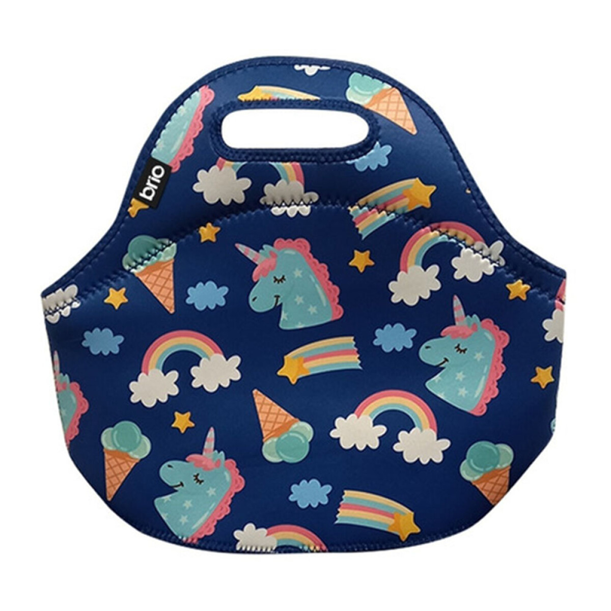 Lunchera de Neopreno Brio Bolso Térmico Bebida Comida c/ Asa - Unicornios 