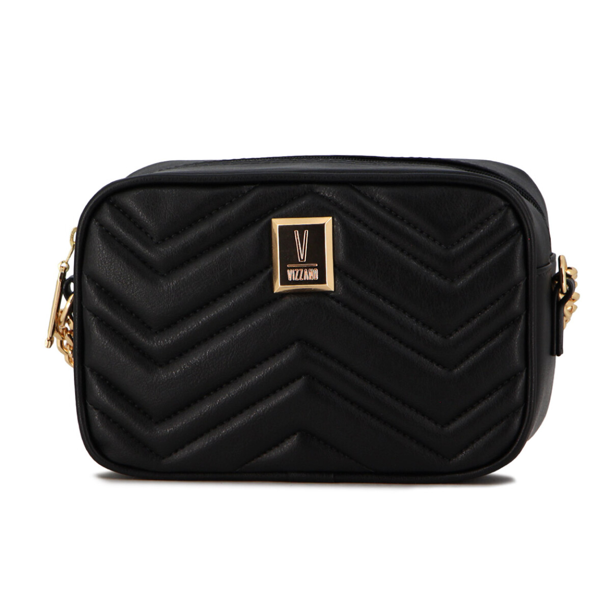 Cartera Mujer Vizzano Rectangular Con Cadena - Negro 