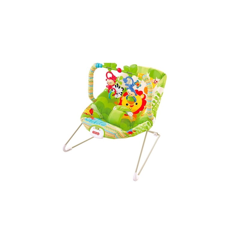 Silla Bouncer con vibración para bebés Verde