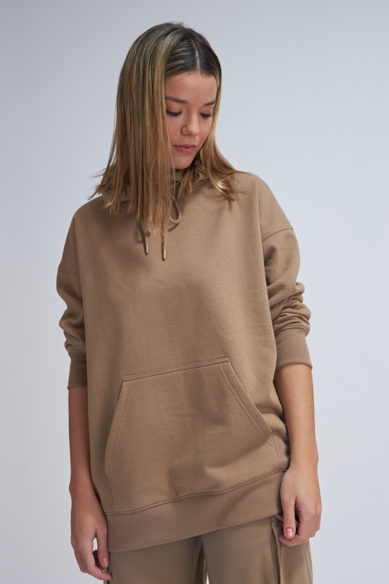 Hoodie deportivo Visón
