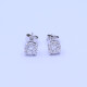 Caravanas oro 18k blanco con engarce 4 puntas y brillantes. Caravanas oro 18k blanco con engarce 4 puntas y brillantes.