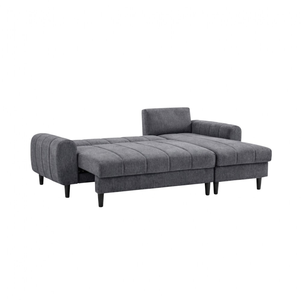 Sillón Esquinero con Baúles amplios - Amo Gris Oscuro