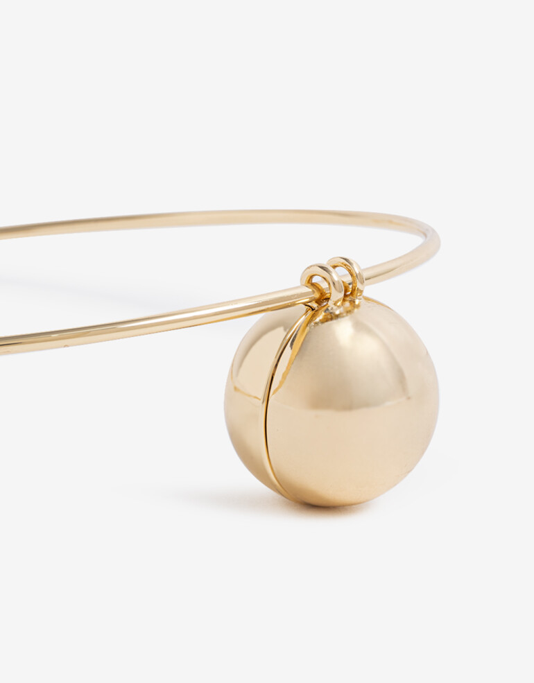 Collares Cortos Metal Collares Cortos, Metal Balls - Dorado