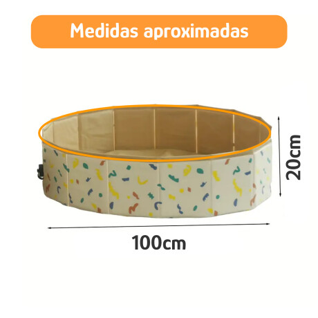 Piscina Plegable Multiuso 100x20cm PVC Fácil de Guardar Beige