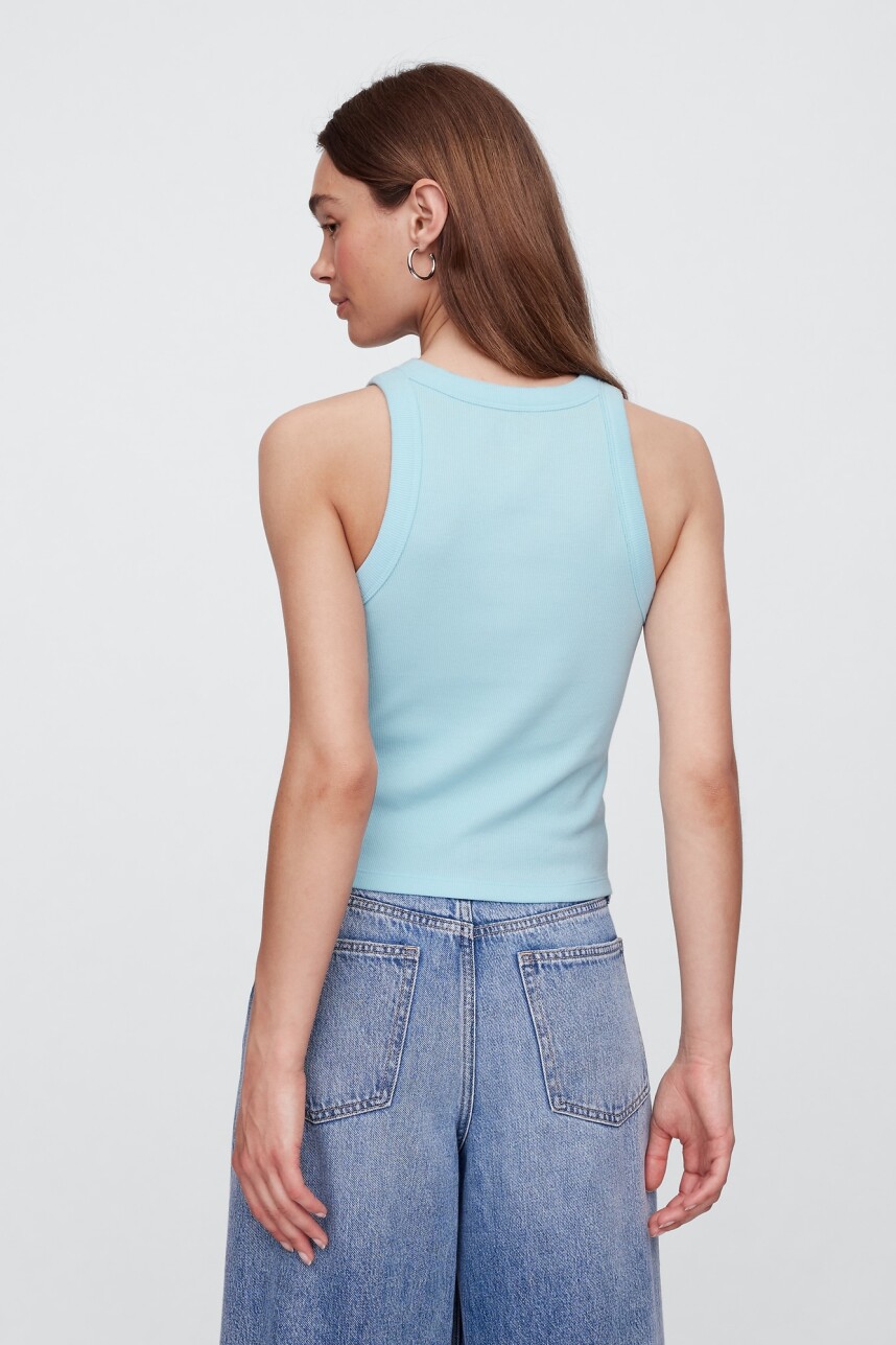 Musculosa Logo Gap Mujer Chlorine Blue