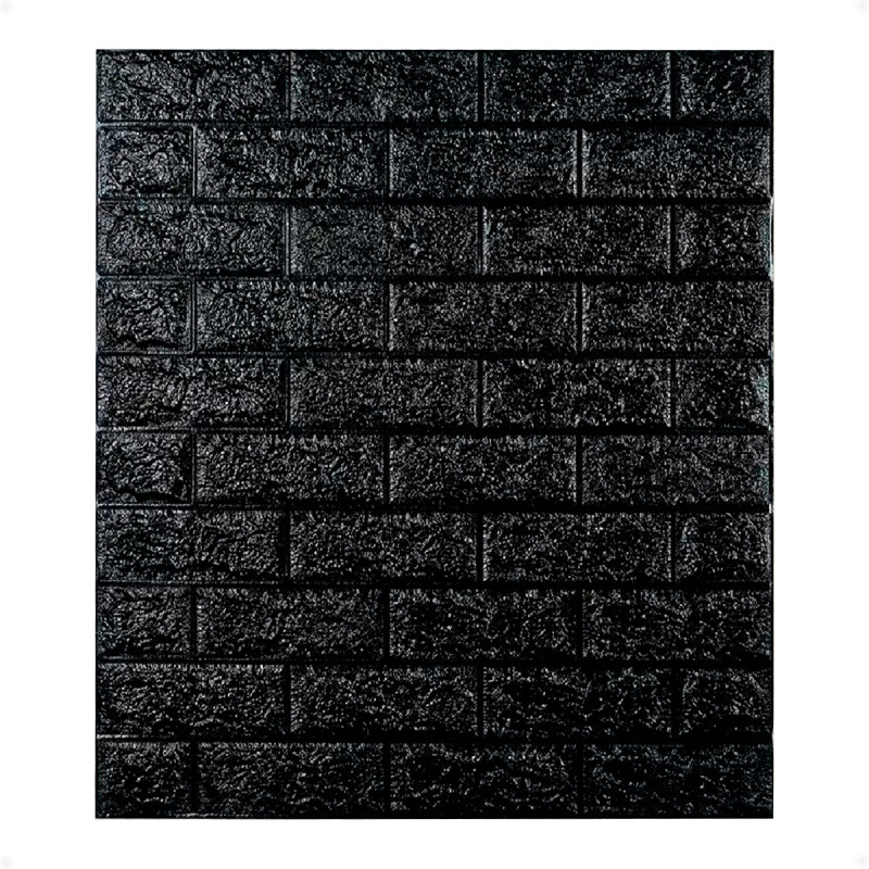 Revestimiento Paneles De Pared Autoadhesivos Ladrillo Negro