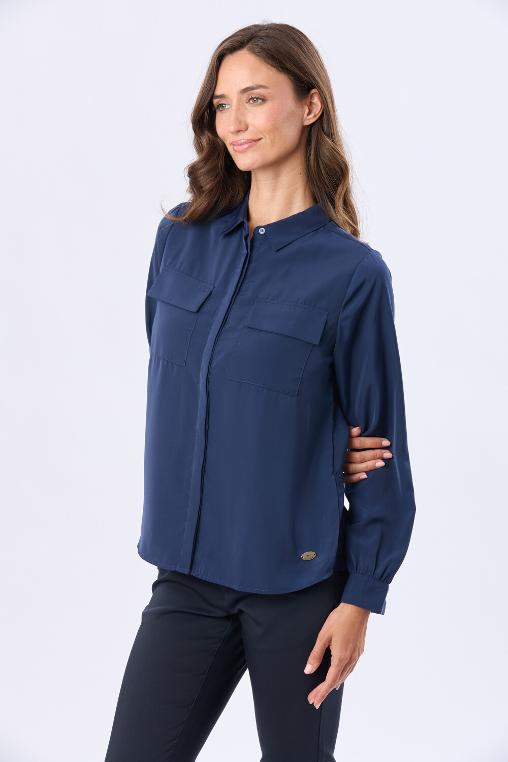 BLUSA MANGA LARGA Azul