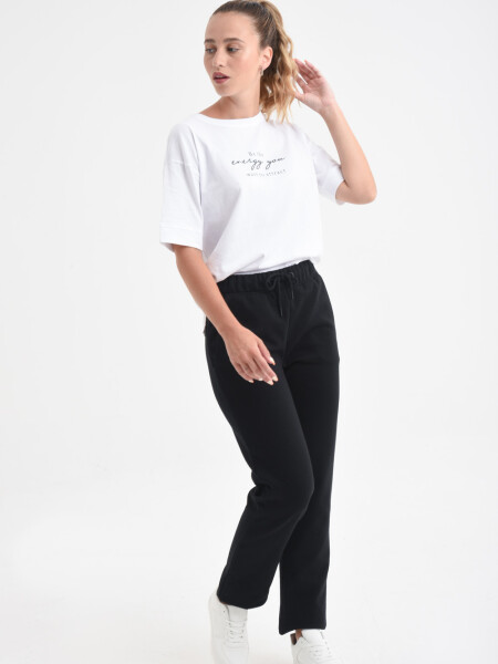 Pantalón deportivo básico Negro