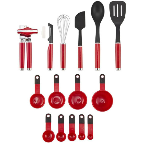 Set de utensilios 15 piezas Rojo KitchenAid Set De Utensilios 15 Piezas Rojo Kitchenaid