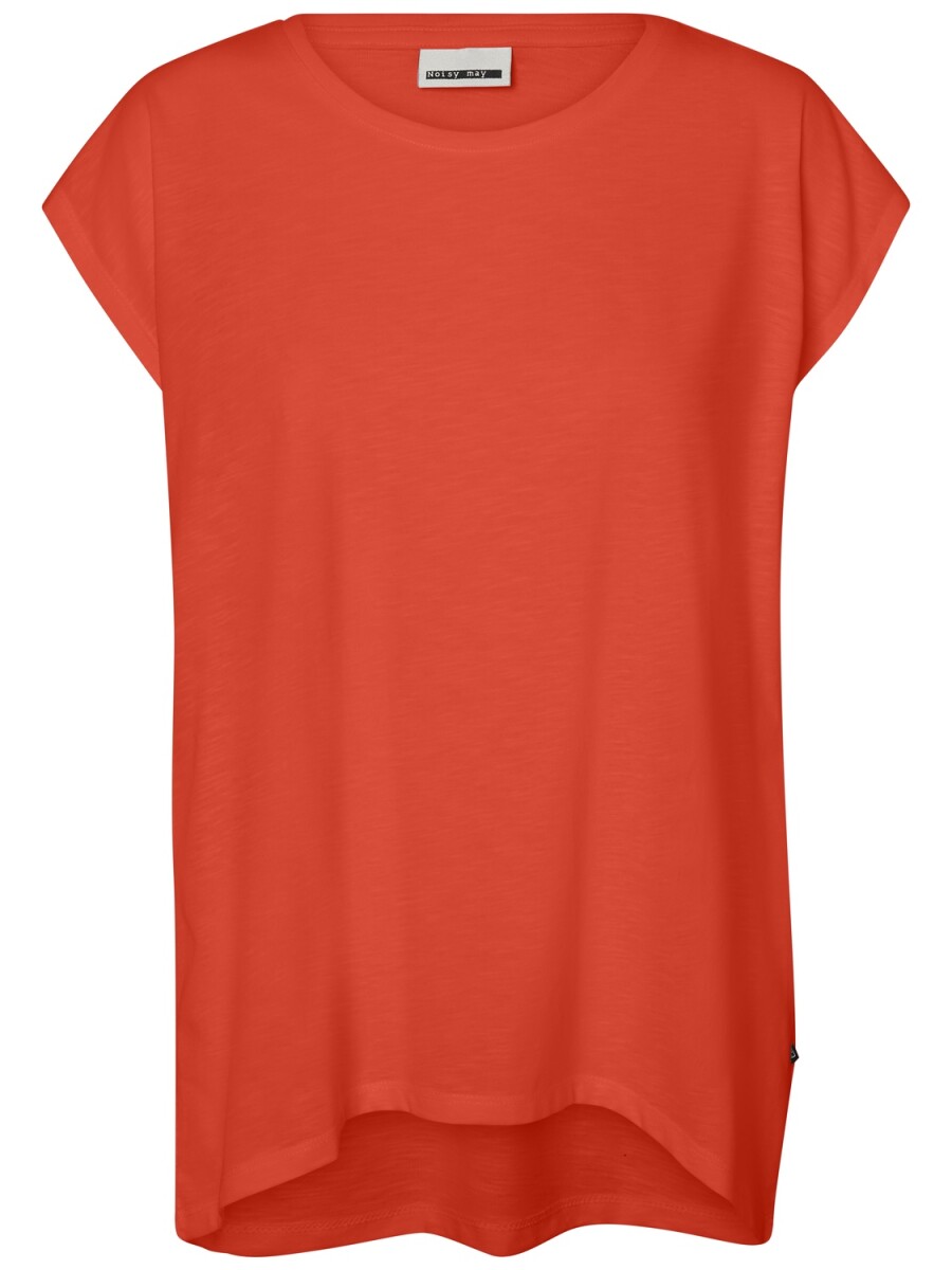 Camiseta Mathilde Básica Oversize - Cherry Tomato 