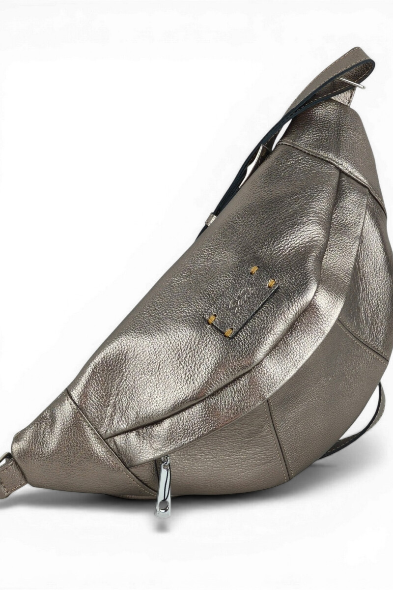 Riñonera Grande de Cuero Peltre