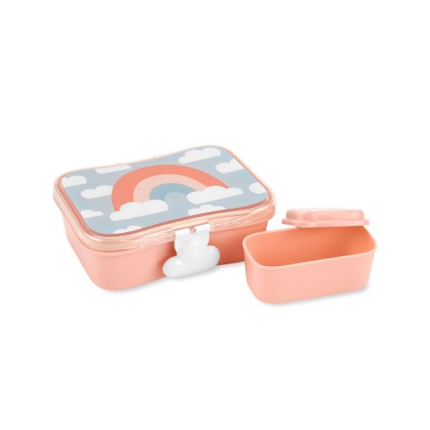 Tupper Contenedor lanchera para niños 2 en 1 Arcoíris