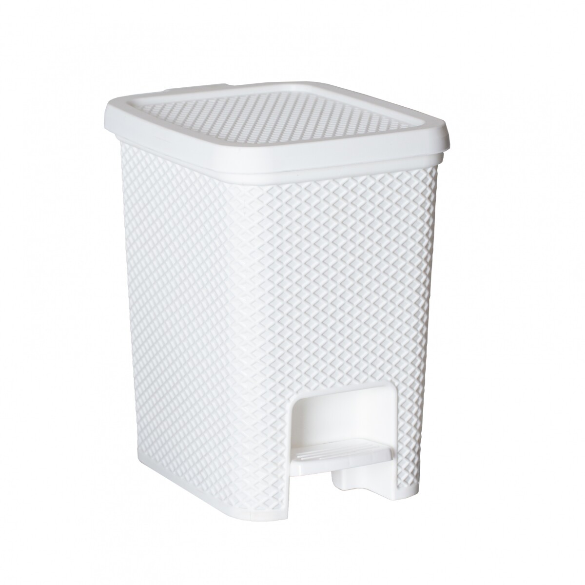PAPELERA LINEA CON PEDAL 12 LTS BLANCA 