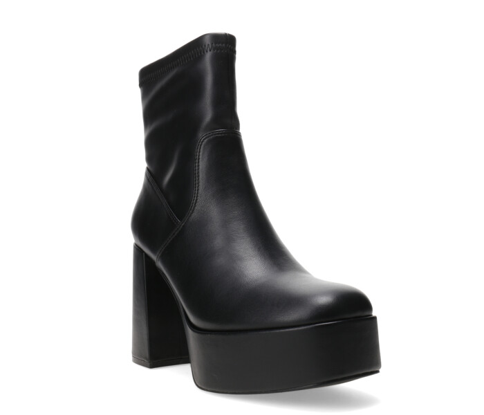 Bota PLACID con simil cuero elastizado Black