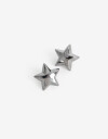 Aros Pasantes Metal Aros Pasantes Estrellas - Plateado Hematite