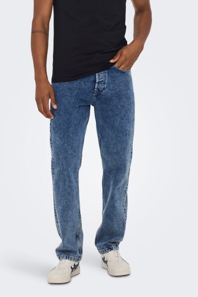 Jeans de mezclilla Stretch MCHK 8009. Tiro Alto, Color azul. Para hombre  MCHK Stretch Fit