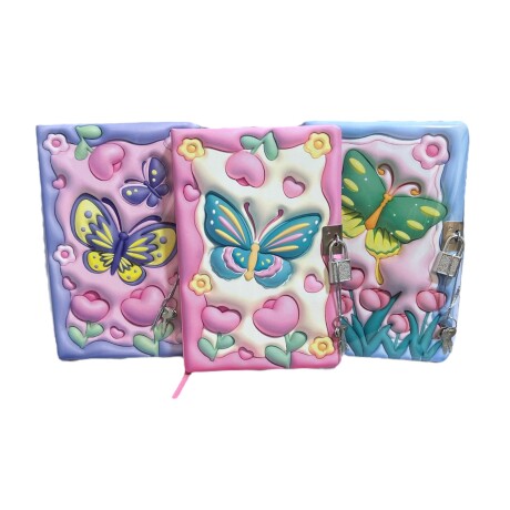 Cuadernito con Candado Mariposas