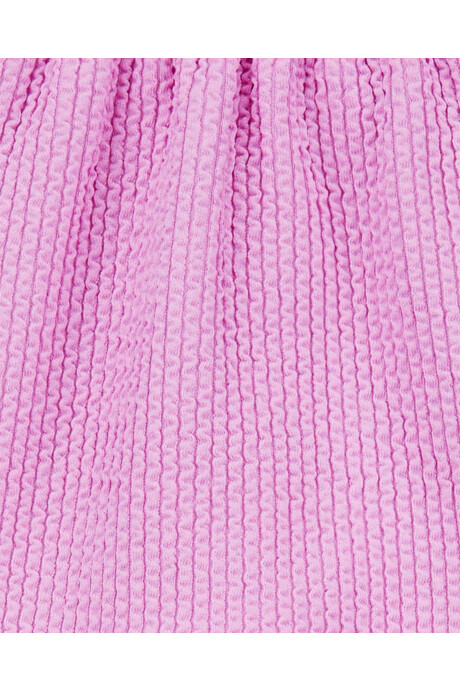 Traje de baño dos piezas con protección UPF 50+, cuello halter, rosado Sin color