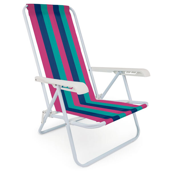 SILLA RECLINABLE 4 POSICIONES ACERO AZUL
