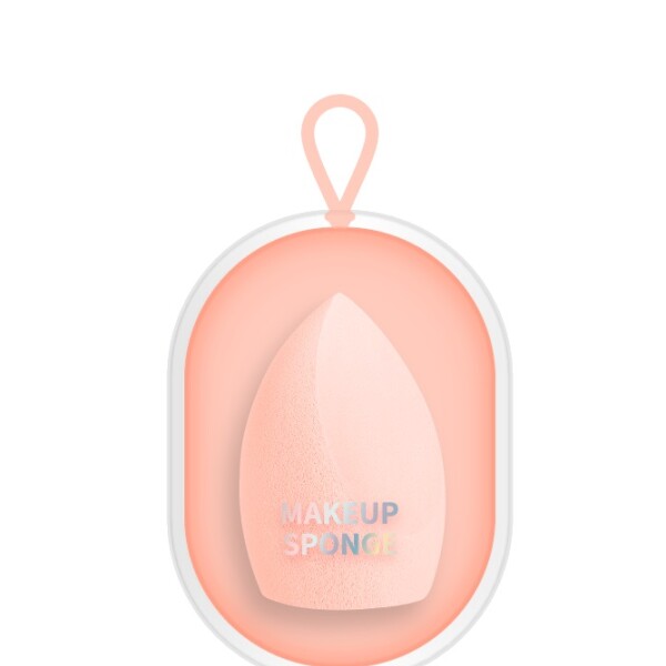 Esponja con estuche salmón