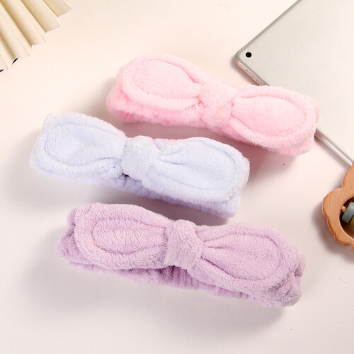 Vincha Para Maquillaje Con Lazo - Rosa/celeste/lila Vincha Para Maquillaje Con Lazo - Rosa/celeste/lila