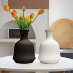 FLORERO CERAMICA D18x25CM BLANCO/NEGRO MATE FLORERO CERAMICA D18x25CM BLANCO/NEGRO MATE