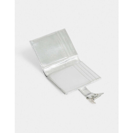 Billetera Snap Negro Plateado