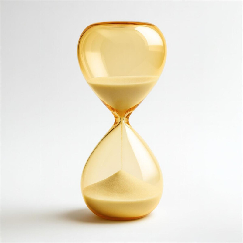 Reloj de Arena Deco Linea Golden 60 Minutos Arena Blanca