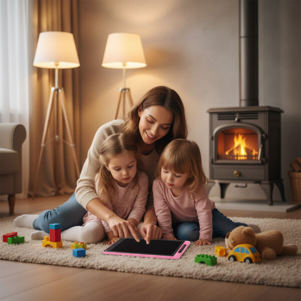 Pizarra Mágica Tableta Dibujar Infantil 16'' Pulgadas Lapiz Color Rosado