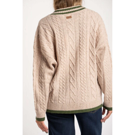 Sweater Lana Escote V Nacar