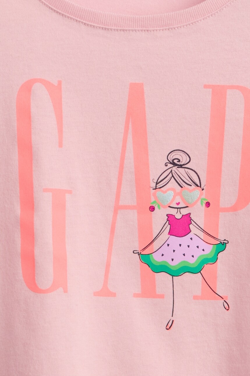 Remera Logo Gap Toddler Niña Rose Mist