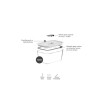Tupper de vidrio hermético 1,2 Lts Blanco