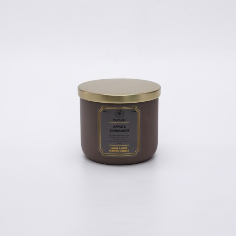 VELA PERFUMADA GRANDE DE 3 MECHAS (MANZANA Y CANELA/396 G) VELA PERFUMADA GRANDE DE 3 MECHAS (MANZANA Y CANELA/396 G)