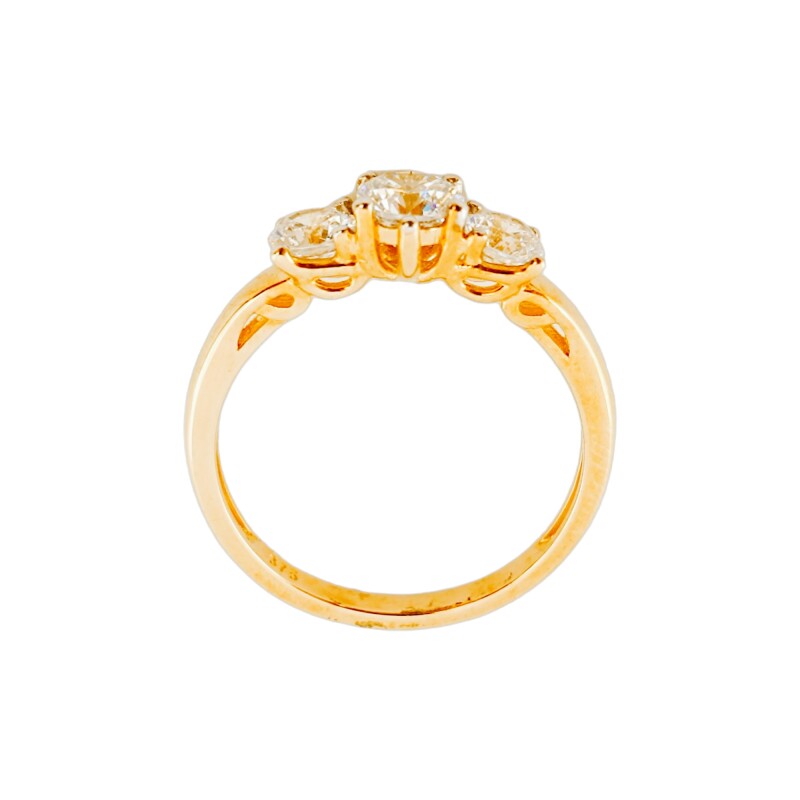 Anillo Trilogy-Oro bajo-Piedra zirconia-AN8027 conpiedra