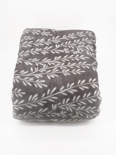 MANTA SHERPA PRINT 2 PLAZAS GRIS (V)