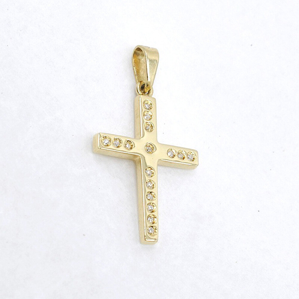 Cruz En Oro 18K Y Brillantes Cruz En Oro 18K Y Brillantes