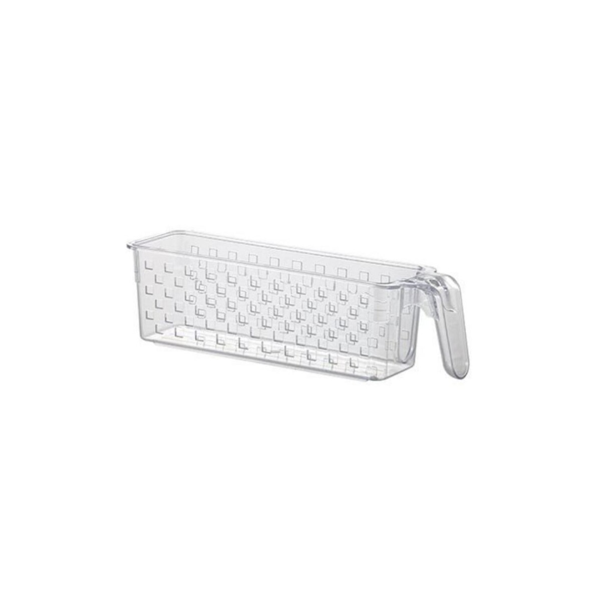 CESTO ORGANIZADOR CRISTAL CON ASA 28 x 8x 8 CM 