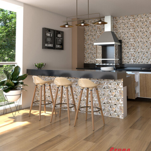 Semi Gres Madera Marron Semi Mate 20X90Cm Piso Pared GAMAS DE MARRON
