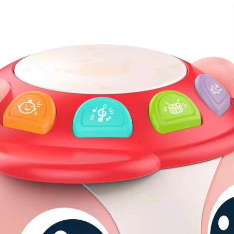 Tambor Balancín Musical Huanger con Luz Sonidos ROJO