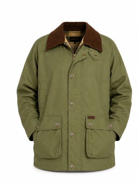 Campera Tipo Encerada Verde Claro