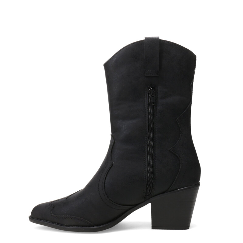 Botas de Mujer Miss Carol LITER tejana media Negro